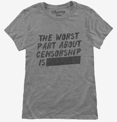 Funny Censorship Womens T-Shirt