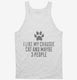 Funny Chausie Cat Breed white Tank
