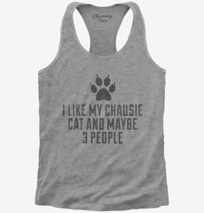 Funny Chausie Cat Breed Womens Racerback Tank