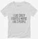 Funny Crazy Eights white Womens V-Neck Tee