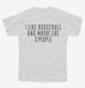 Funny Dodgeball white Youth Tee