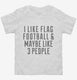 Funny Flag Football white Toddler Tee