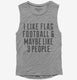 Funny Flag Football  Womens Muscle Tank