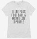 Funny Flag Football white Womens