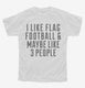 Funny Flag Football white Youth Tee