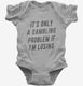 Funny Gambling Problem grey Infant Bodysuit