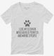 Funny German Wirehaired Pointer white Womens V-Neck Tee