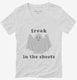 Funny Ghost - Freak In The Sheets white Womens V-Neck Tee