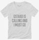 Funny Gstaad Vacation white Womens V-Neck Tee