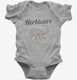 Funny Herbivore Dinosaur grey Infant Bodysuit