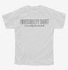 Funny Invisibility white Youth Tee