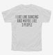 Funny Line Dancing white Youth Tee