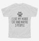 Funny Manx Cat Breed white Youth Tee