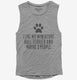 Funny Miniature Bull Terrier grey Womens Muscle Tank
