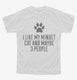 Funny Minuet Cat Breed white Youth Tee