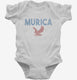 Funny Murica white Infant Bodysuit