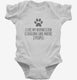 Funny Norwegian Elkhound white Infant Bodysuit