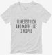 Funny Ostrich white Womens V-Neck Tee
