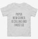 Funny Papua New Guinea Is Calling and I Must Go white Toddler Tee