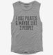 Funny Pilates grey Womens Muscle Tank