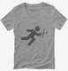 Funny Running With Scissors  Womens V-Neck Tee
