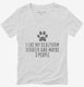 Funny Sealyham Terrier white Womens V-Neck Tee