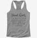 Funny Short Girls God Only Lets Things Grow  Womens Racerback Tank