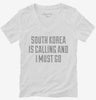 Funny South Korea Is Calling And I Must Go Womens Vneck Shirt 666x695.jpg?v=1700513792
