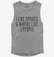 Funny Spades grey Womens Muscle Tank