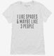 Funny Spades white Womens