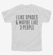 Funny Spades white Youth Tee
