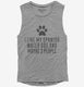 Funny Spanish Water Dog grey Womens Muscle Tank
