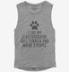 Funny Staffordshire Bull Terrier grey Womens Muscle Tank