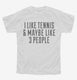 Funny Tennis white Youth Tee