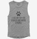 Funny Toy Fox Terrier grey Womens Muscle Tank