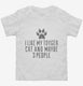 Funny Toyger Cat Breed white Toddler Tee