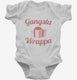 Gangsta Wrappa white Infant Bodysuit