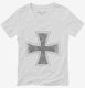 German Iron Cross Medal WW2 Army Soldier Panzer white Womens V-Neck Tee