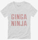 Ginja Ninja white Womens V-Neck Tee