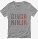 Ginja Ninja grey Womens V-Neck Tee