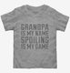 Grandpa Is My Name Spoiling Is My Game  Toddler Tee