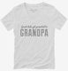 Grandpa white Womens V-Neck Tee