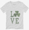 Green Shamrock Love Womens Vneck Shirt 666x695.jpg?v=1700643755