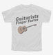 Guitarists Finger Faster white Youth Tee