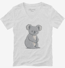 Happy Baby Koala Womens V-Neck Shirt