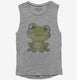 Happy Frog grey Womens Muscle Tank