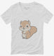 Happy Little Squirrel  Womens V-Neck Tee