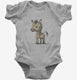 Happy Zoo Animal Zebra grey Infant Bodysuit