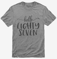 Hello Eighty Seven 87th Birthday Gift Hello 87 T-Shirt