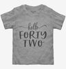 Hello Forty Two 42nd Birthday Gift Hello 42 Toddler
